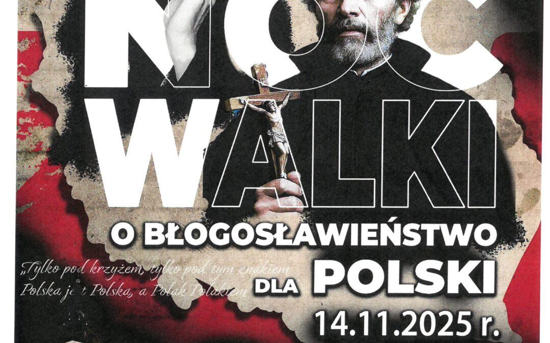 Noc Walki z Wojownikami Maryi – zaproszenie